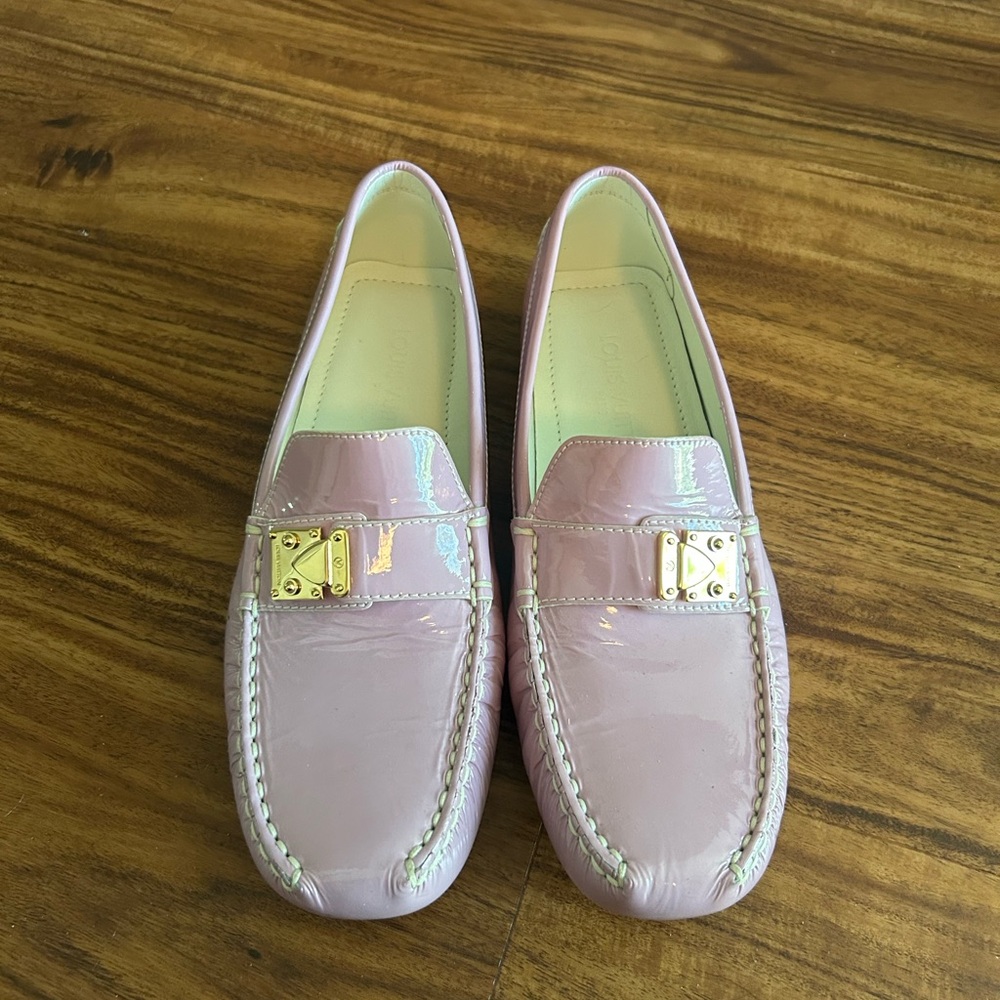 Louis Vuitton Lilac Patent Leather Loafers